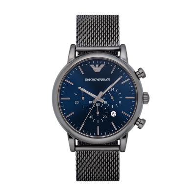Emporio Armani Men's Men’S Chronograph Gunmetal Stainless Steel Watch - Gunmetal