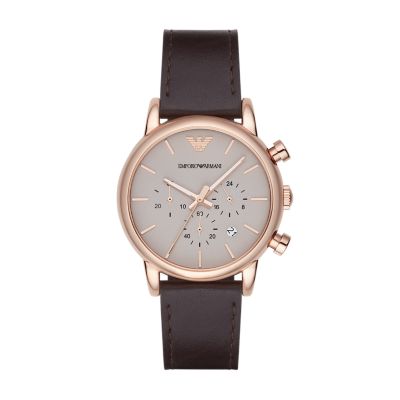 Emporio Armani Men's Chronograph Brown 