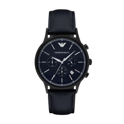 - AR11490 Watch Watch Armani Brown Station Leather Chronograph - Emporio