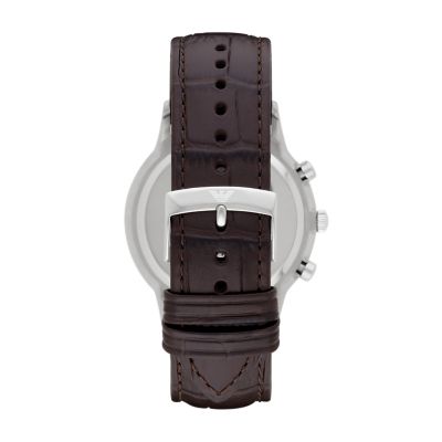 Emporio Armani Men s Chronograph Brown Leather Watch AR2482