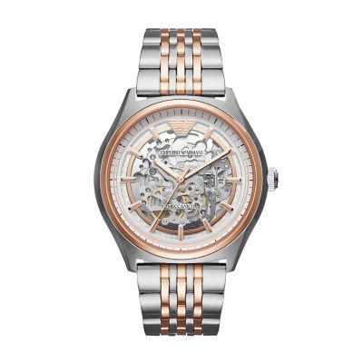 armani meccanico skeleton watch