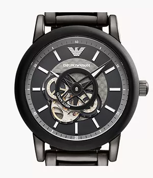 Emporio Armani Men's Automatic Gunmetal Stainless Steel Watch