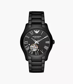Emporio Armani Automatic Black Steel Watch