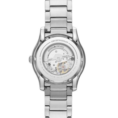 Emporio armani solid outlet stainless steel watch