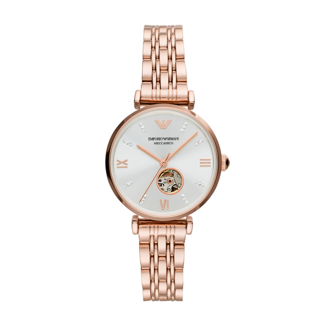 Emporio Armani Women's Three-Hand Rose Gold-Tone Stainless Steel Watch - Rose Gold