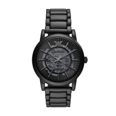 Emporio Armani Automatic Black Stainless Steel Watch - AR60045