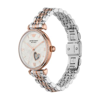 Emporio Armani Automatic Two-Tone Stainless Steel Watch - AR60049 