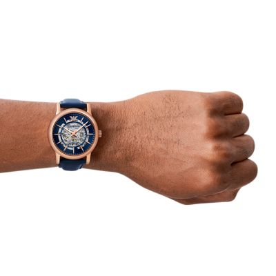 Grant automatic blue leather on sale watch