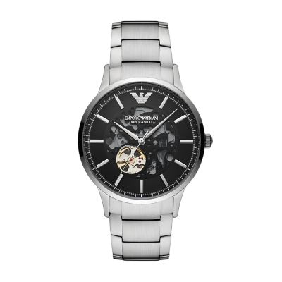 Montre automatique Emporio Armani en acier inoxydable