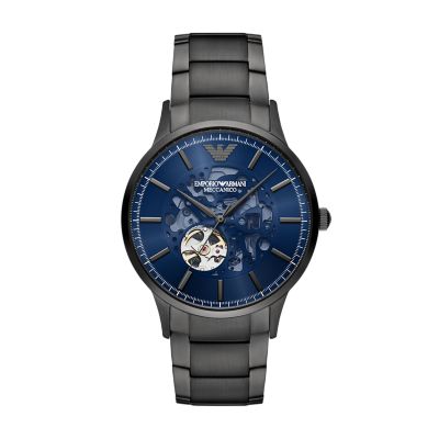 Armani gunmetal watch hot sale