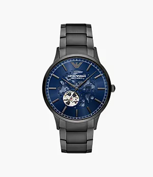Emporio Armani Automatic Gunmetal Stainless Steel Watch