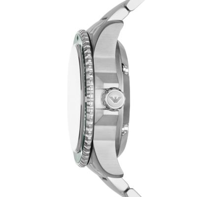 Steel Armani Watch AR60061 Stainless Station - Emporio Automatic Watch -