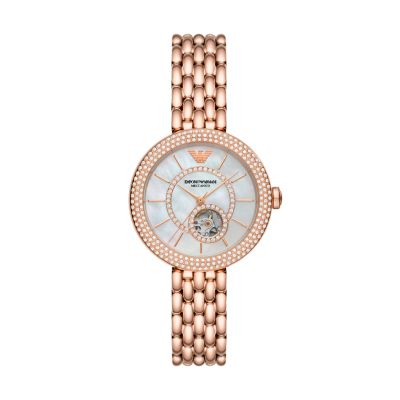 Emporio armani deals smartwatch rose gold