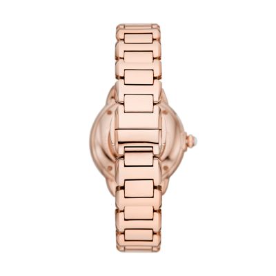 Emporio Armani Automatic Rose Gold-Tone Stainless Steel Watch