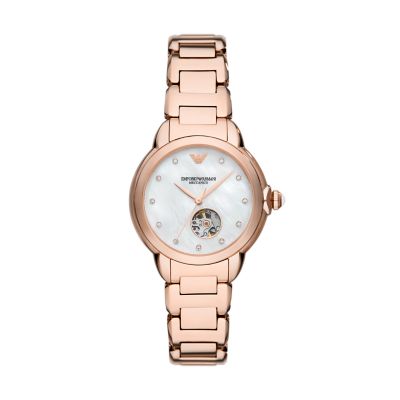 Womens armani outlet watch rose gold