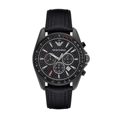emporio armani carbon fiber watch