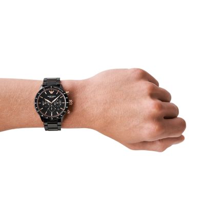 Emporio Armani Chronograph Black Ceramic Watch - AR70002 - Watch ...