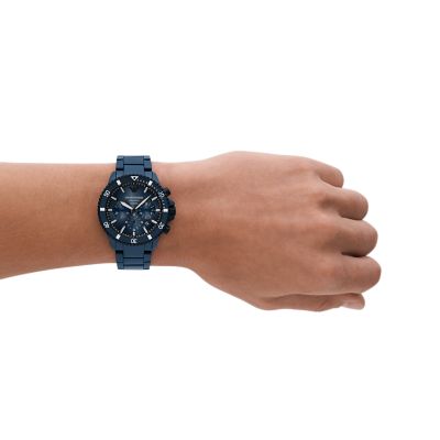 - - Armani Ceramic Chronograph Emporio Watch Station AR70009 Watch Blue