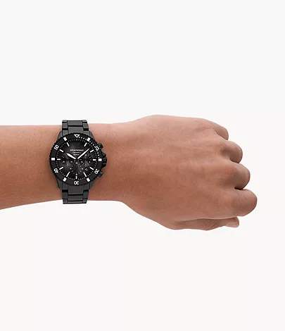 AR70010 - Ceramic Armani Chronograph Emporio Watch Station - Black Watch