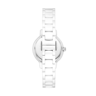 Emporio Armani Uhr 3 Zeiger Werk Keramik weiB AR70013 Watch Station
