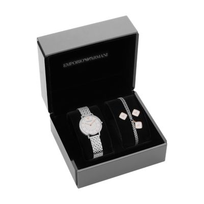 Emporio Armani Women's Two-Hand Stainless Steel Watch Gift Set - AR80023 -  Watch Station