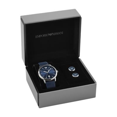 armani watch and cufflink set