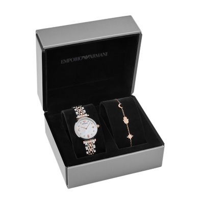 emporio armani watch and bracelet set