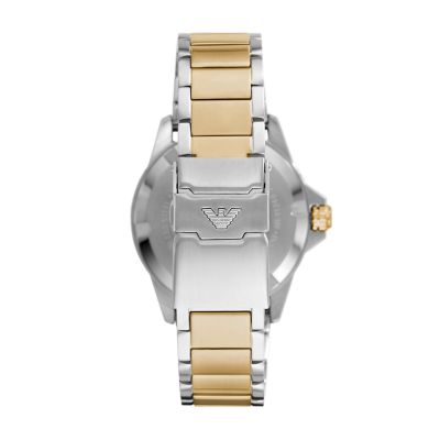 Emporio Armani Three-Hand Date Two-Tone Stainless Steel Watch and Bracelet  Set - AR80063SET - Watch Station