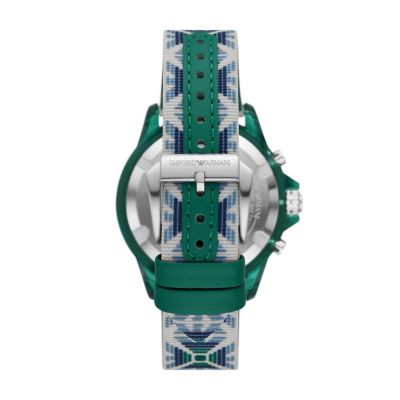 Emporio Armani Chronograph Multicolour Watch with Polyurethane and