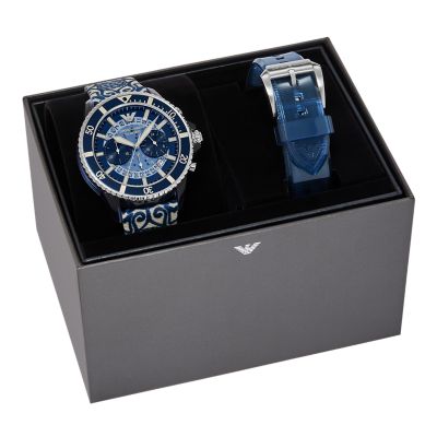 Emporio Armani Chronograph Multicolour Watch with Polyurethane and