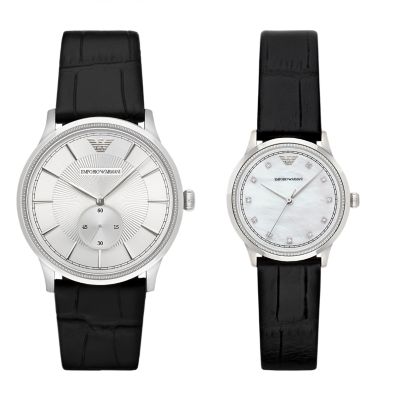 armani watch set for couple