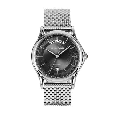 armani stainless steel watch