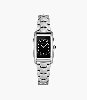 Emporio Armani Swiss Women's Classic Three-Hand Stainless Steel Watch