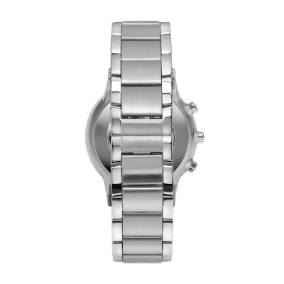 mens silver armani watches