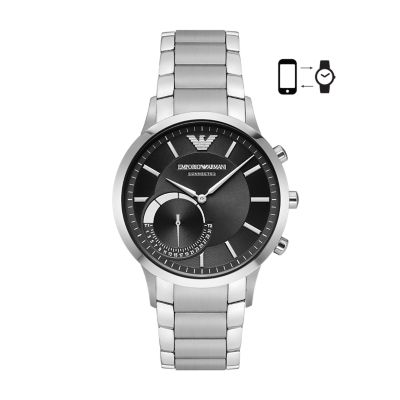 silver watch armani