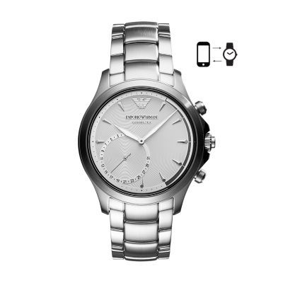 armani smartwatch silver