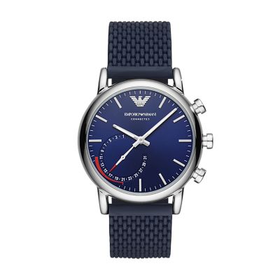 armani smartwatch blue