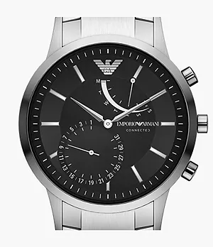 Emporio Armani Stainless Steel Hybrid Smartwatch