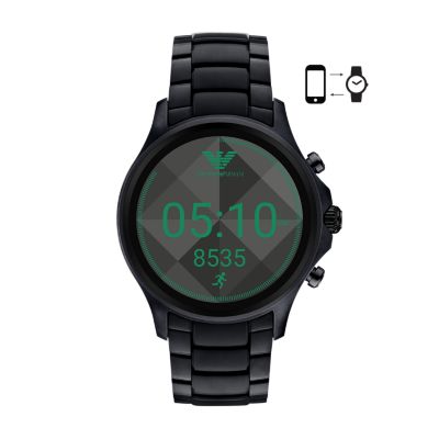 Armani black touchscreen smartwatch on sale