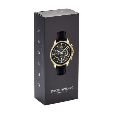 Armani smartwatch black on sale