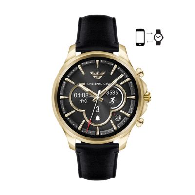 Armani smartwatch black on sale