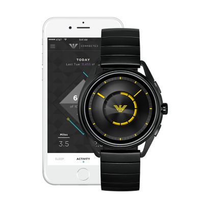 Emporio Armani Black IP Smartwatch 