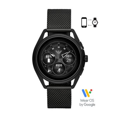 armani smartwatch black