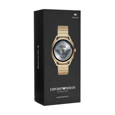 armani smartwatch gold