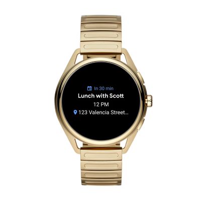 armani smart watch gold