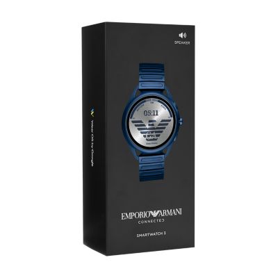 armani smartwatch blue