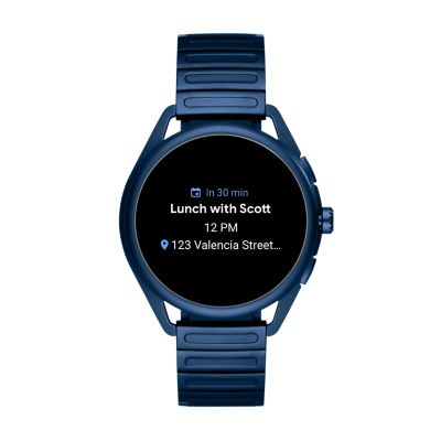 armani smartwatch blue