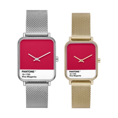 Pantone × Skagen Ryle ステンレススチールウォッチ ペアセット