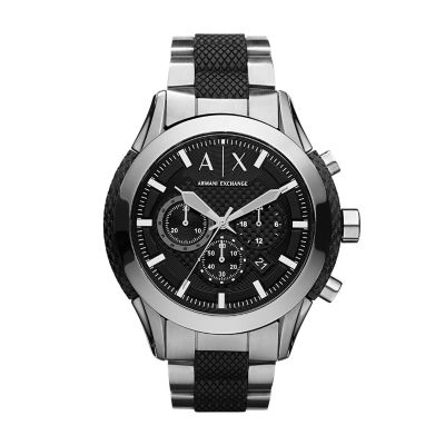 armani exchange two tone watch