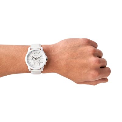 Montre armani clearance blanche